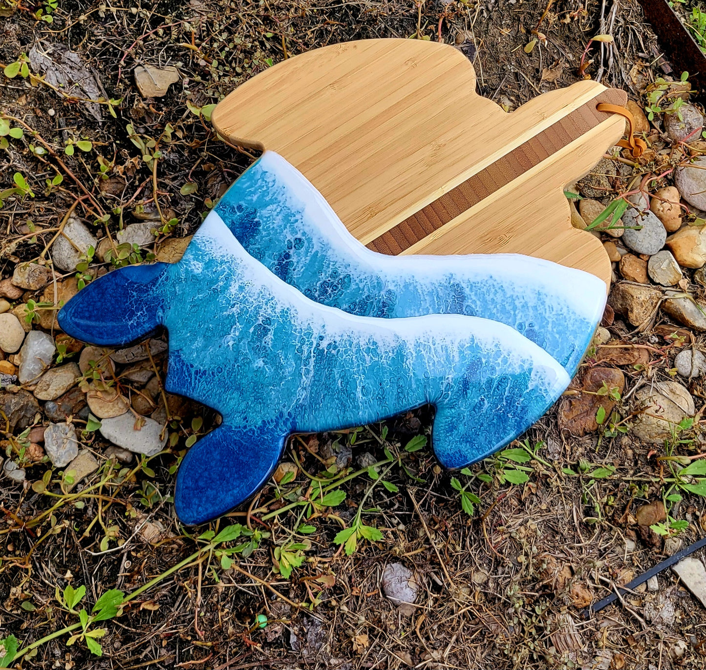 Resin Ocean Sea Turtle Charcuterie Board