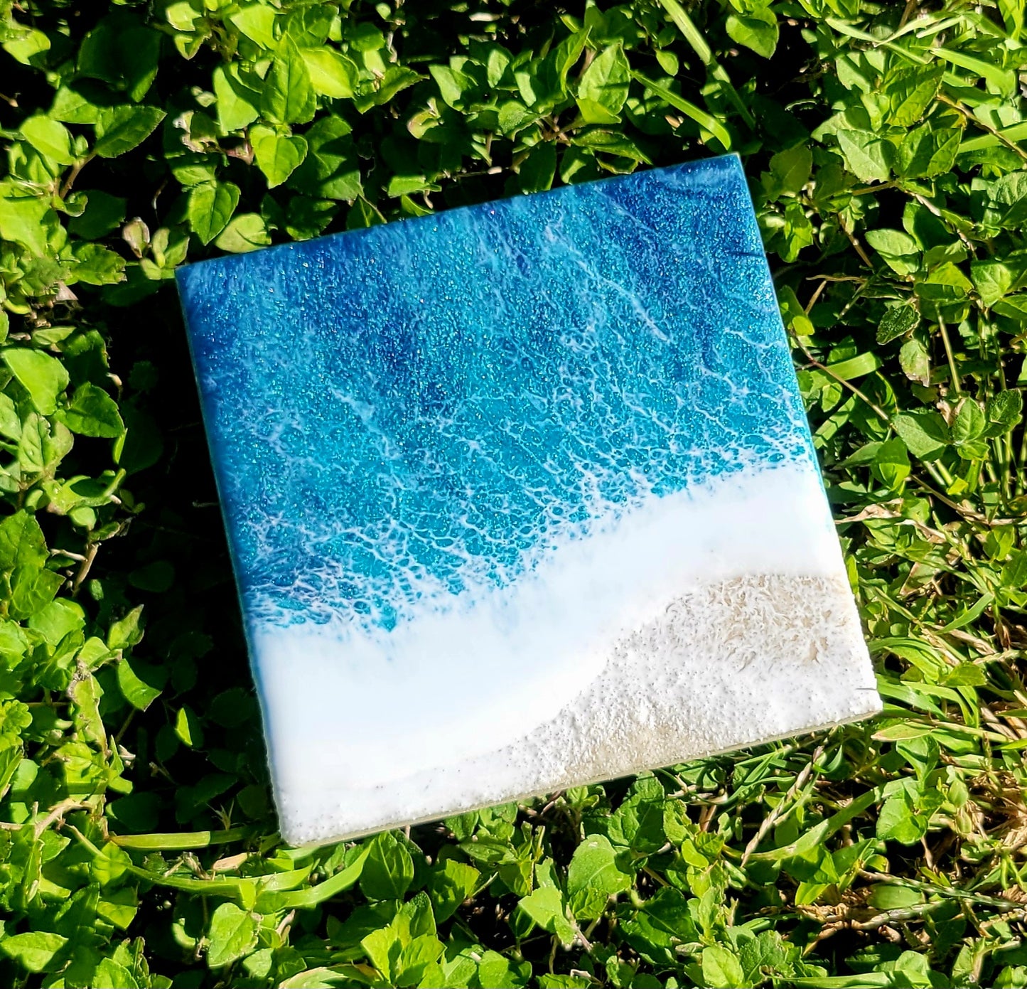 Mini Resin Ocean Wall Art 4 x 4 inches