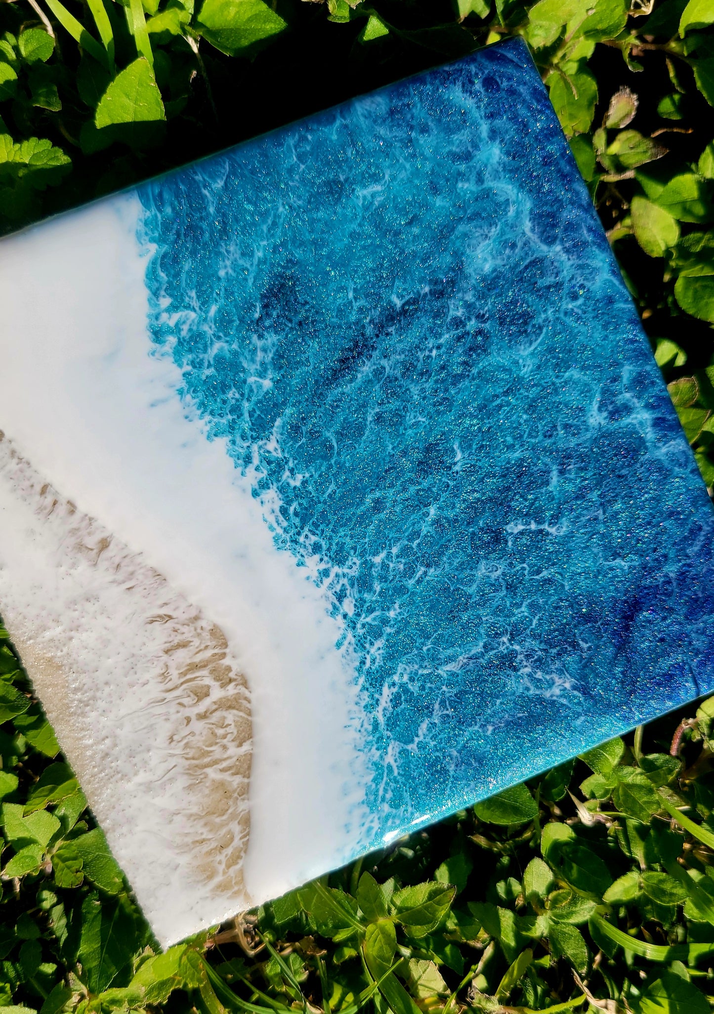 Mini Resin Ocean Wall Art 4 x 4 inches