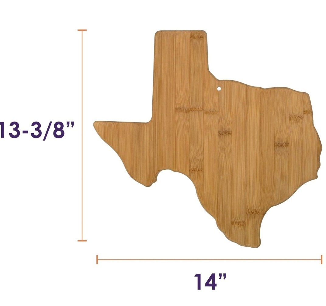 Texas Resin Ocean Bamboo Charcuterie Board