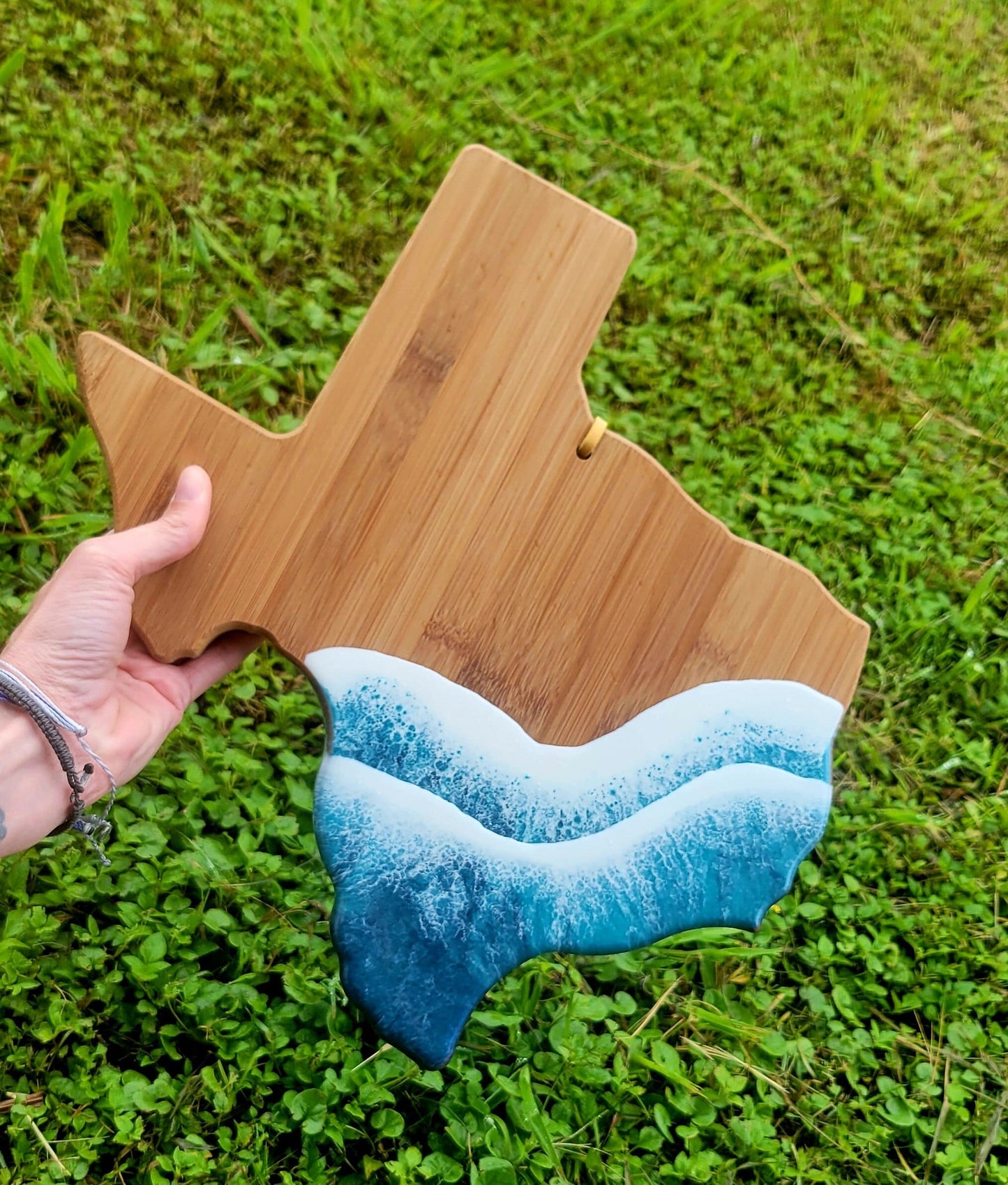 Texas Resin Ocean Bamboo Charcuterie Board