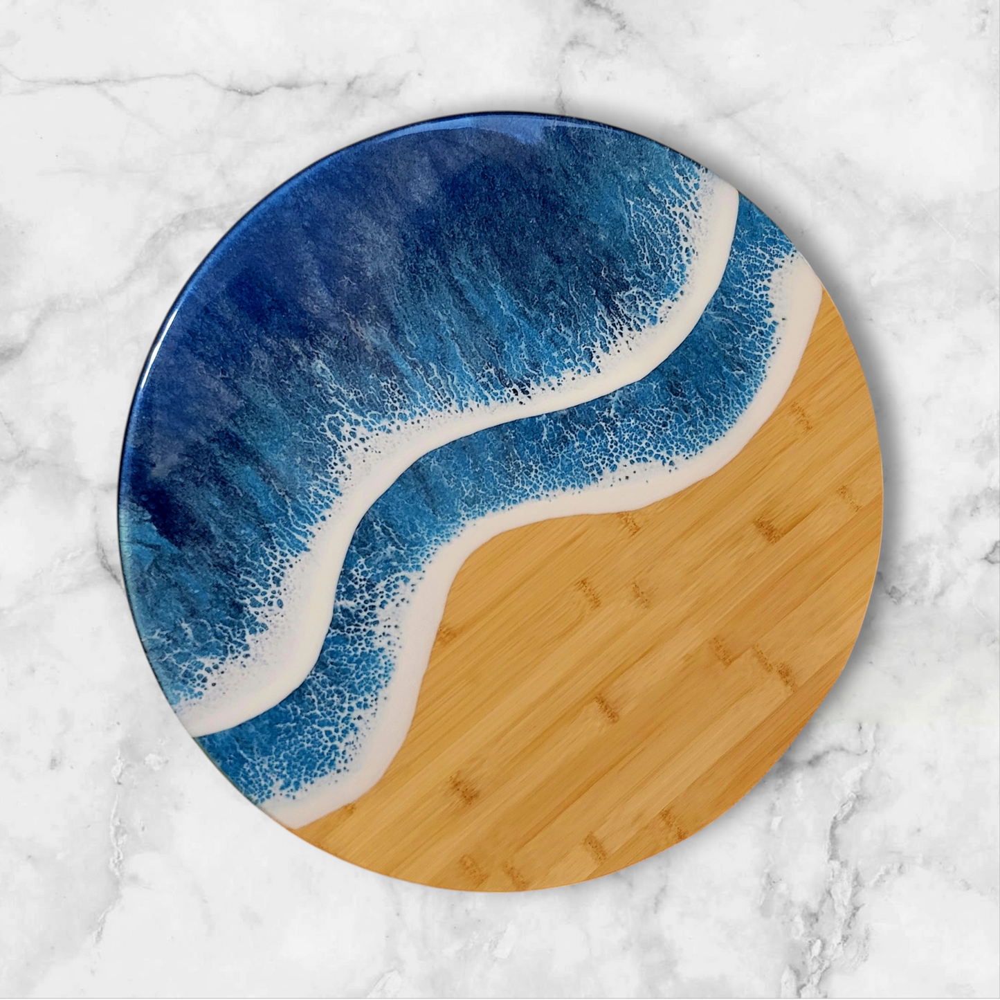 Resin Ocean Bamboo Lazy Susan